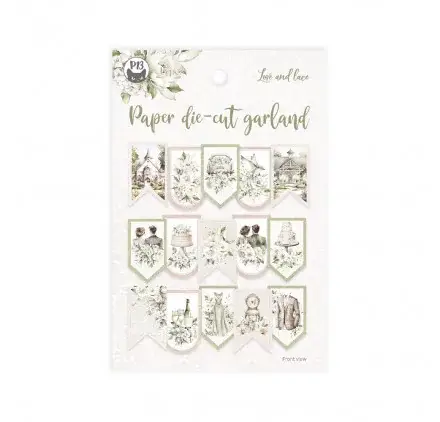 Lot de 15 die-cuts 'P13 - Love and Lace' Guirlande Prix Bas