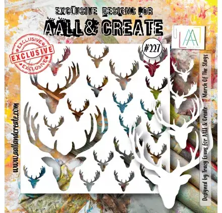 Expédition Rapide Pochoir 15x15 'AALL and Create' March Of The Stags 227
