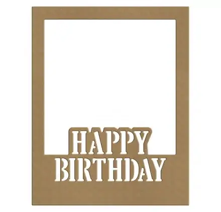 Solde Photobooth en bois 'Gomille' Polaroïd Happy Birthday 57x72 cm