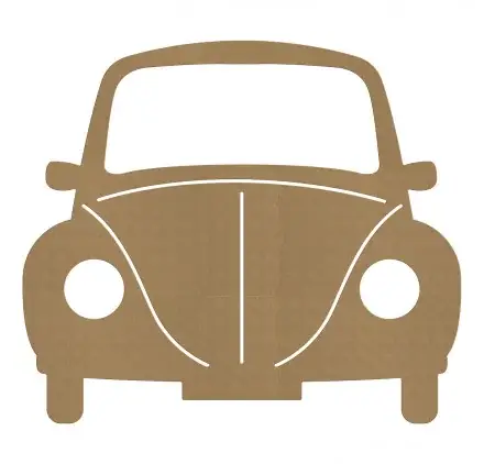 Authentique Photobooth en bois 'Gomille' Voiture 93x82 cm