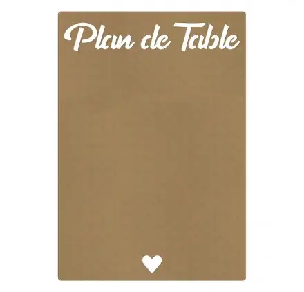 Plan de table en bois 'Gomille' 57x82 cm Super Prix