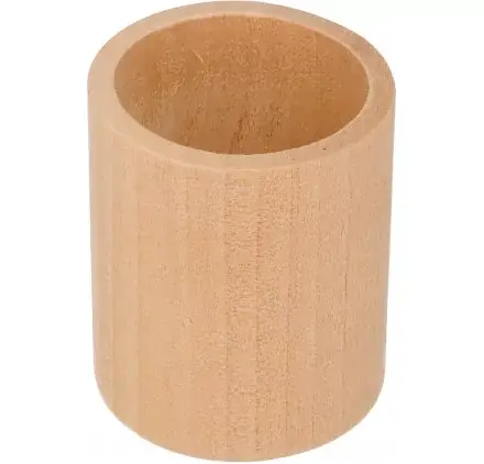 Prix Cassé Lot de 6 coquetiers cylindriques en bois 'Artemio - Saute-Mouton' 5.8x4.8 cm
