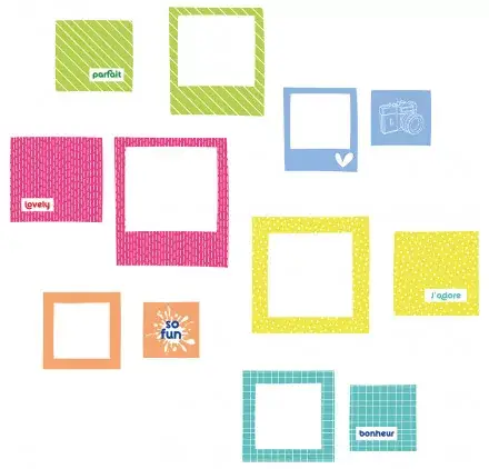 Chipboards 'HA PI Little Fox - Colorful Life' Prix Réduit