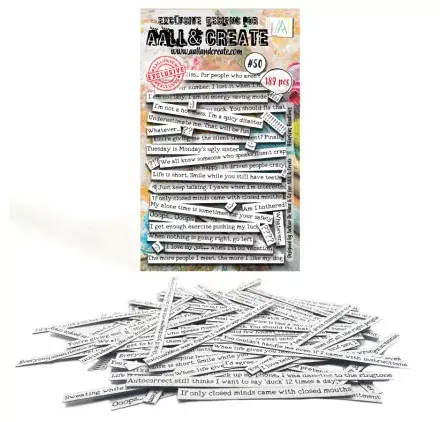 189 Die-cuts 'AALL & Create - Ephemera' Hilarious Headlines 050 Authentique