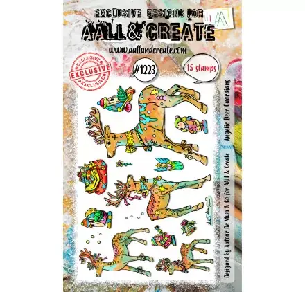 Tampons transparents 'AALL and Create' Angelic Deer Guardians 1223 Solde