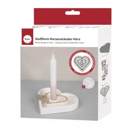 Bon Marché Moule en silicone 'Rayher' Bougeoir Coeur