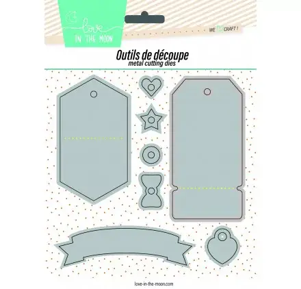 Dies/Matrices de découpe 'Love in the Moon - Automne Chaleureux' Tags Maker Offre Spéciale