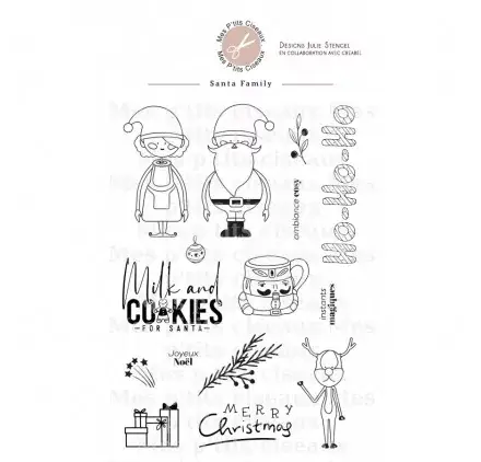 Populaire 15 Tampons transparents 'Mes P'tits Ciseaux - Ambiance Cosy' Santa Family