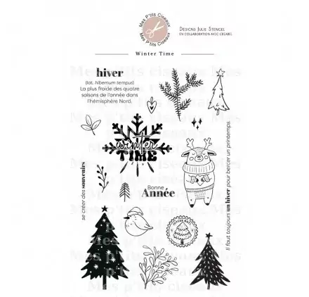 18 Tampons transparents 'Mes P'tits Ciseaux - Ambiance Cosy' Winter Time Offre Du Jour