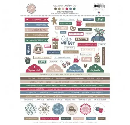 Marque Planche d'étiquettes 'Mes P'tits Ciseaux - Ambiance Cosy'