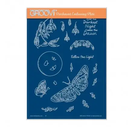 Plaque d'embossage pour Pergamano 'Groovi' After the Darkest Night Montage Elements 14.8x21 cm Livraison Express