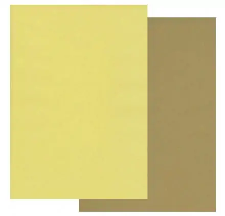 Dernière Chance Assortiment de 10 papiers Parchemin A4 'Groovi' Duo Primrose Yellow/Olive Green
