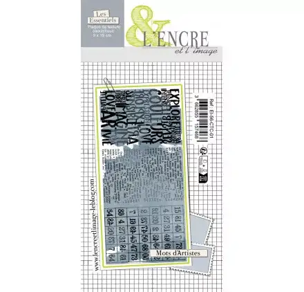Plaque de texture en caoutchouc 'L'encre et l'Image - Collection 56' Mots d'Artistes Nouvelle Collection