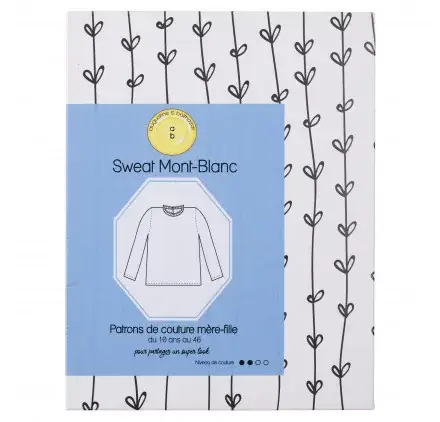 Bon Marché Patron de couture 'Augustine & Balthazar' Sweat Mont-Blanc