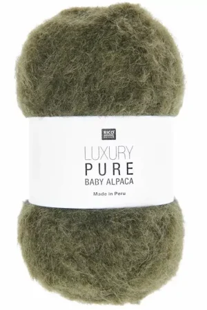 Acheter En Ligne Pelote de laine 'Rico Design - Luxury Pure Baby Alpaca' Kaki 50g 150 m