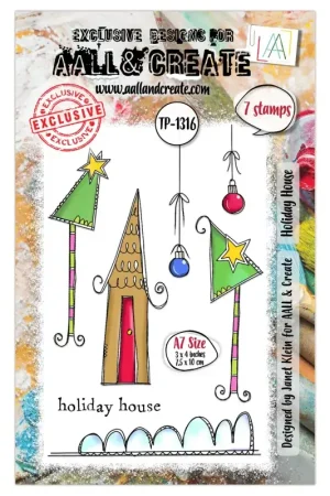 Tampons transparents 'AALL and Create' Holiday House 1316 Satisfait Ou Remboursé