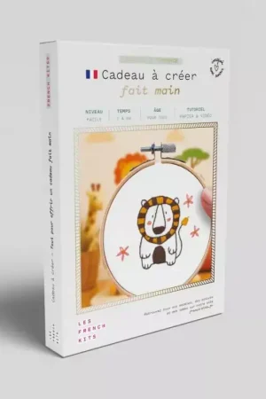 Kit Cadeau à créer 'Les French Kits' Broderie Lion Prix Bas