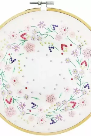 Promotion Saisonnière Kit Diamond Painting sur toile 'Rico Design' Couronne de fleurs 20 cm
