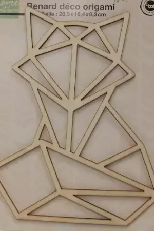 Remise Renard déco en bois style origami – Objet à décorer DIY