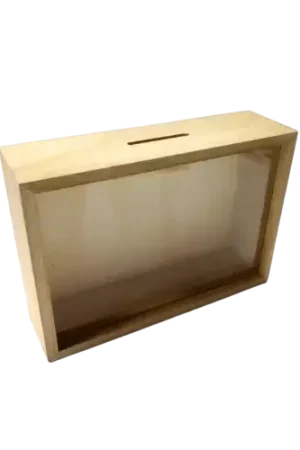 Tirelire en Bois Vitrée 17 x 12 x 5 cm Commander Maintenant
