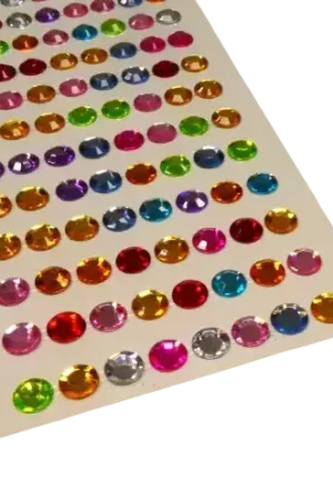 Bon Marché 120 Strass Adhésifs 10 mm Multicolores – DIY Décoration