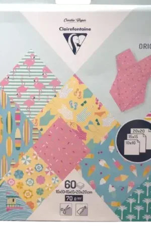 Prix Réduit Papiers Origami CLAIREFONTAINE – 3 Tailles, 3 Modèles Disponibles