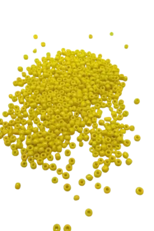 Prix Promo Perles de rocailles jaunes 2 mm – 15 g, 100 g ou 500 g