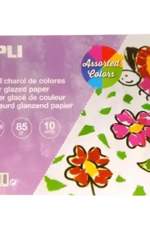 Feuilles de papier glacé couleurs APLI x10 - 320 x 240 mm Top Vente