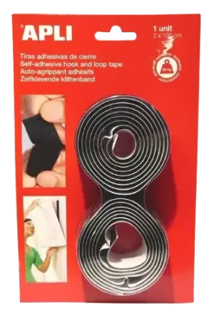 Bande Adhésive Velcro Scratch Auto-Agrippante 20 mm x 1 m – APLI Vente Flash