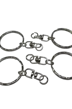 Commander Vite Porte-clés anneau + chaîne – lot de 4