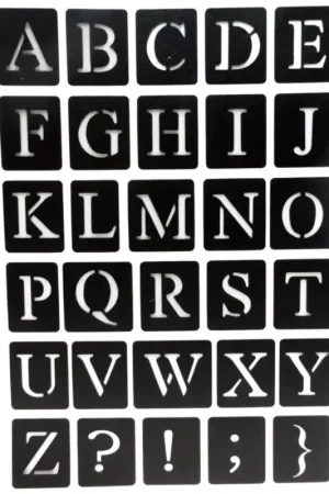 Haute Qualité Pochoirs Alphabet 14 x 20 cm