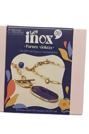 Prix Cassé Kit Bijoux Inoxydables – Parure Violette Graine Creative