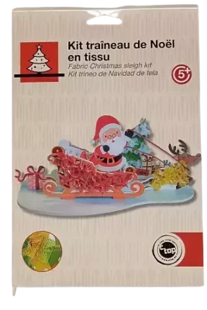 Kit traîneau de Noël en tissu – 24 cm Prix Réduit
