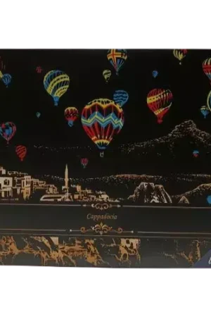 Meilleure Vente Peinture à Gratter FIGURE D'ART "Montgolfière en Turquie"
