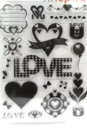 Lot de 20 tampons transparents Love INNSPIRO – Repositionnables Retour Gratuit