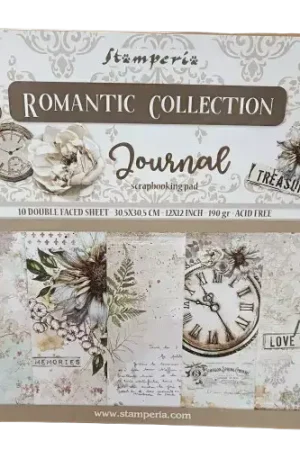 Papiers scrapbooking Stamperia "My Journal" romantique 30,5 x 30,5 cm Remise