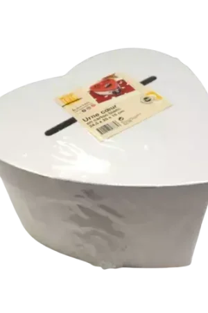 Expédié Aujourd'hui Urne cœur en carton blanc 24,5 x 25 x 15 cm à décorer