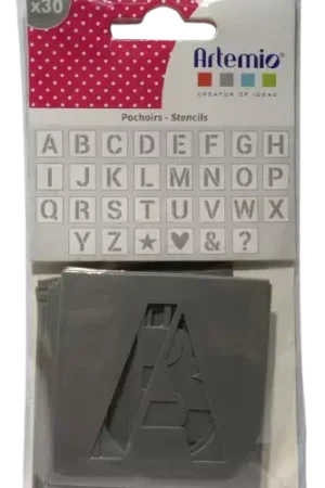 Pochoir Alphabet Lettres 4,5 cm x 30 ARTEMIO Commande En Gros