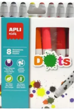 Marque Feutres DOTZ APLI x 8 – Pointe ronde pour enfants