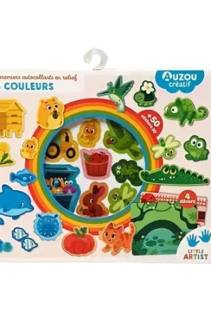 Mes premiers autocollants en relief – Les couleurs – Auzou Prix Réduit