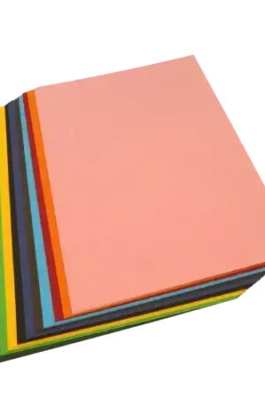 Solde Feuilles de papier couleurs assorties A5 220g x20