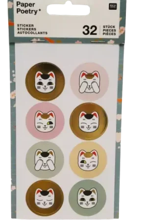 Prix Choc Autocollants Chats Jardin Japonais – 2 x 32 Rico Design