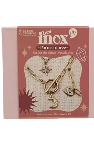 Retour Gratuit Kit DIY de Bijoux Inoxydables – Parure Dorée Graine Creative
