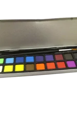 Dernier Modèle Boîte métal aquarelles 18 couleurs + pinceau