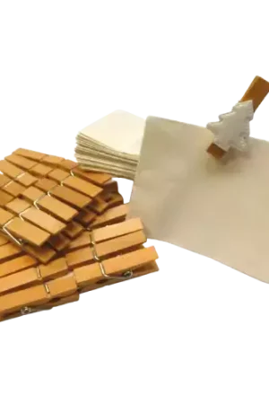 24 Pinces en bois avec enveloppes – Calendrier de l’Avent DIY Prix Réduit