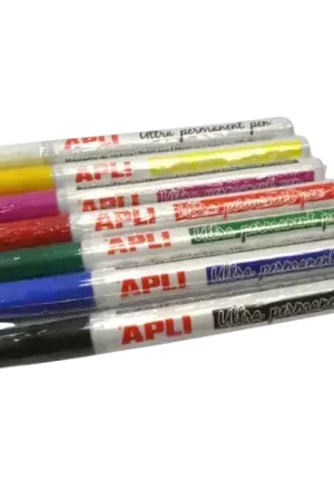 Feutres ultra permanents APLI – Lot 6 couleurs Meilleure Vente