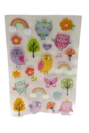Prix Cassé Stickers chouettes APLI x23 – Autocollants en relief 1 à 3,5 cm
