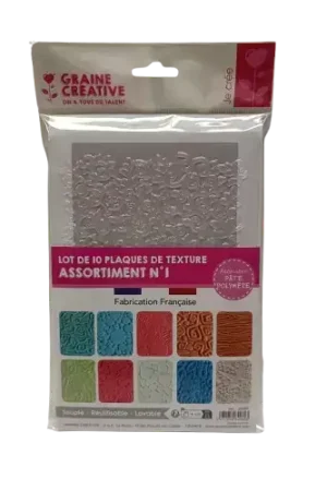 Haute Qualité Assortiment Plaques de Texture GRAINE CREATIVE – Lot de 10
