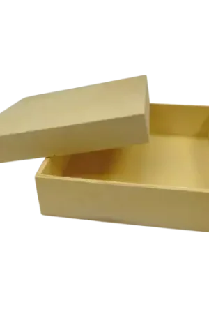 Boîte carrée en bois avec couvercle 20 x 20 x 5 cm à décorer Meilleure Vente