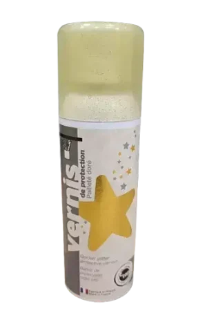 Solde Spray de Vernis de Protection Pailleté 125 ml – Doré ou Multicolore